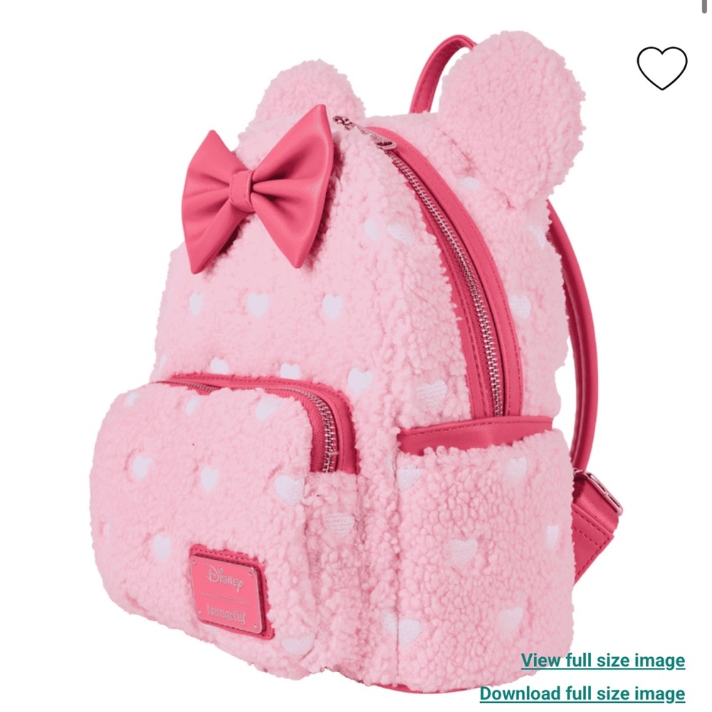 Loungefly Minnie Mouse Exclusive Hearts Strawberry Scented Sherpa Bundle - Picture 10 of 13